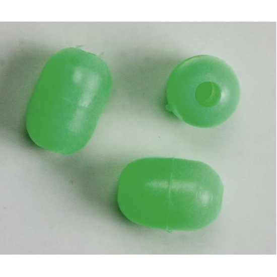 Oválky Aquantic Fluo Beads zelená 7 x 10 mm 20 ks