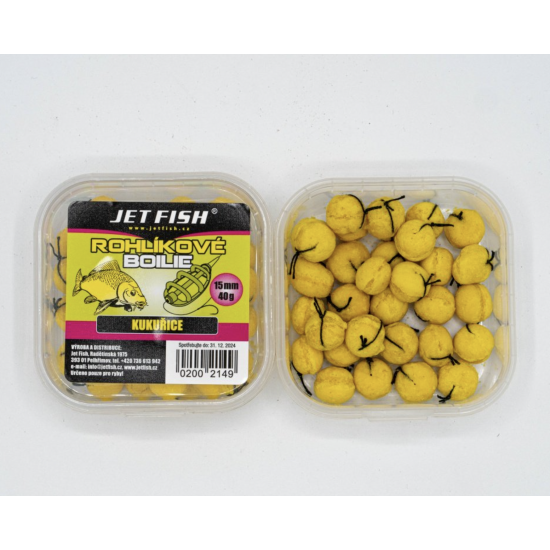 Rohlíkové boilie Jet Fish: Kukuřice / 40 g