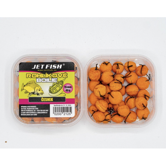 Rohlíkové boilie Jet Fish: Česnek / 40 g