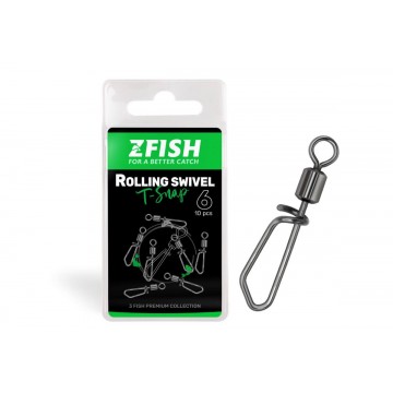 ZFISH Obratlík s Karabinou Rolling swivel & T...