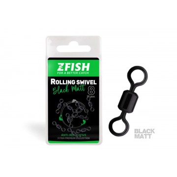ZFISH Obratlík Rolling Swivel Black Matt...