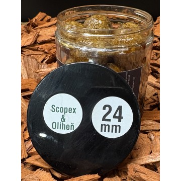 Dipované Boilies Tuning-Baits Scopex & Oliheň /...