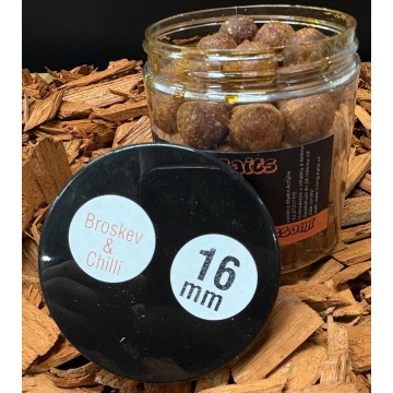 Dipované Boilies Tuning-Baits Broskev & Chilli...