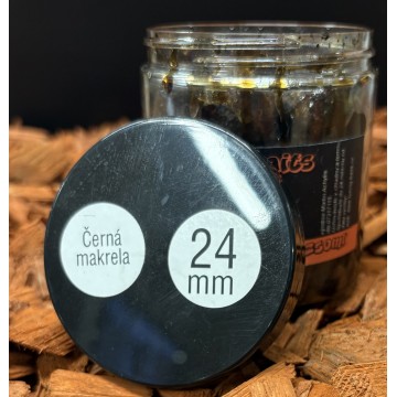 Dipované Boilies Tuning-Baits Černá Makrela /...