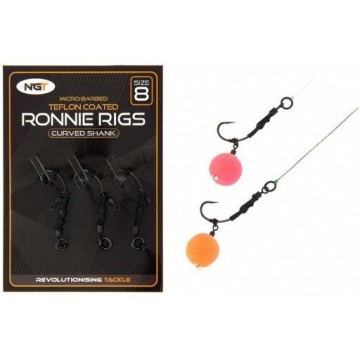NGT Montáž Ronnie Rig & Teflon Hooks 3 pcs / vel.6